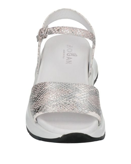 Hogan White Sandals