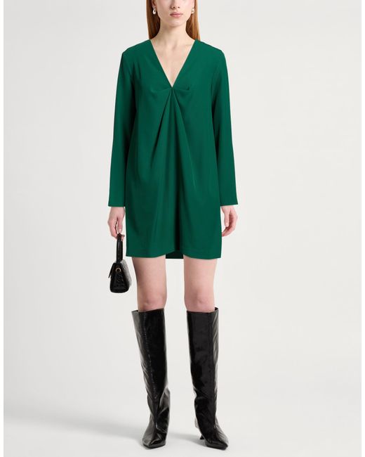 8pm Green Mini Dress Polyester, Elastane