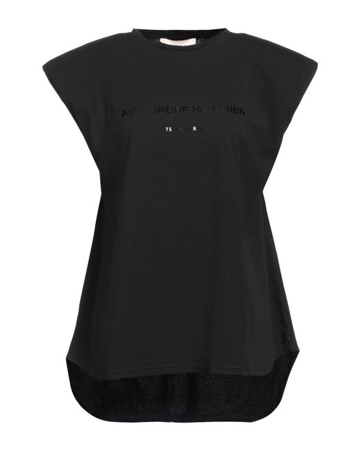 Alexandre Vauthier Black T-Shirt Cotton