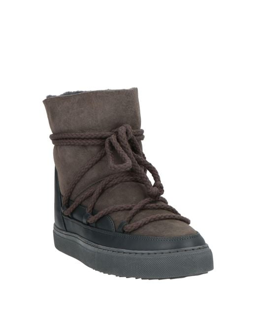 Inuikii Black Charcoal Ankle Boots Leather