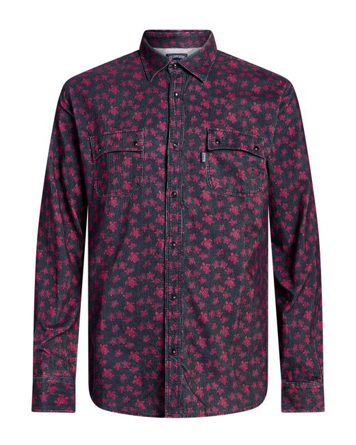 Vilebrequin Purple Shirt Cotton for men