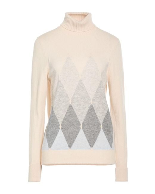 Ballantyne White Turtleneck Cashmere