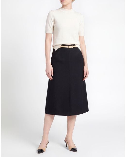 Valentino Garavani Black Midi Skirt