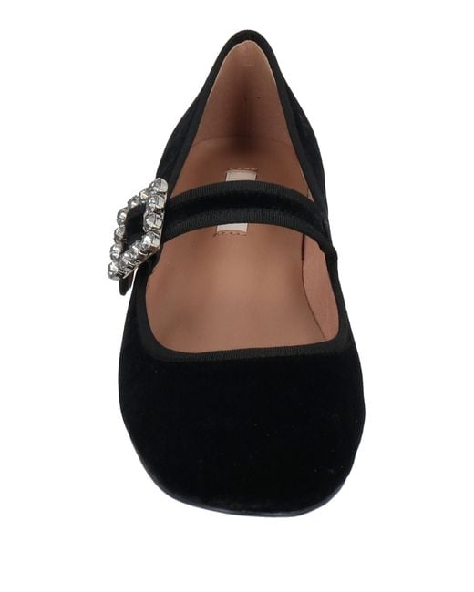 Bibi Lou Black Ballet Flats Textile Fibers