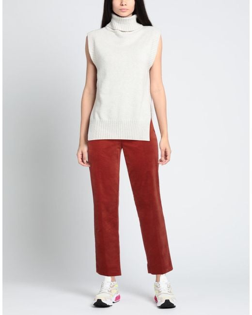 Marella Red Pants Cotton, Elastane