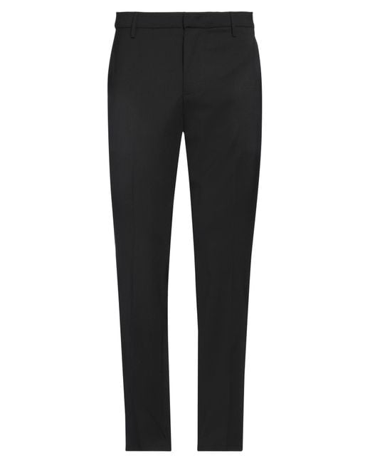 Dondup Black Pants Virgin Wool, Elastane, Polyester for men