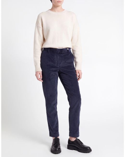 Myths Blue Pants Cotton, Modal, Elastane