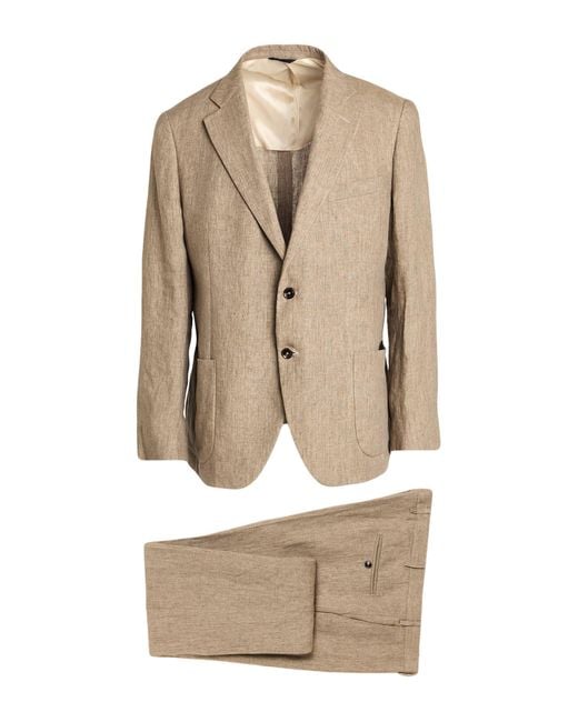 IDEA ITALIAN DESIGN ELEMENTS OF APPAREL Natural Camel Suit Linen for men