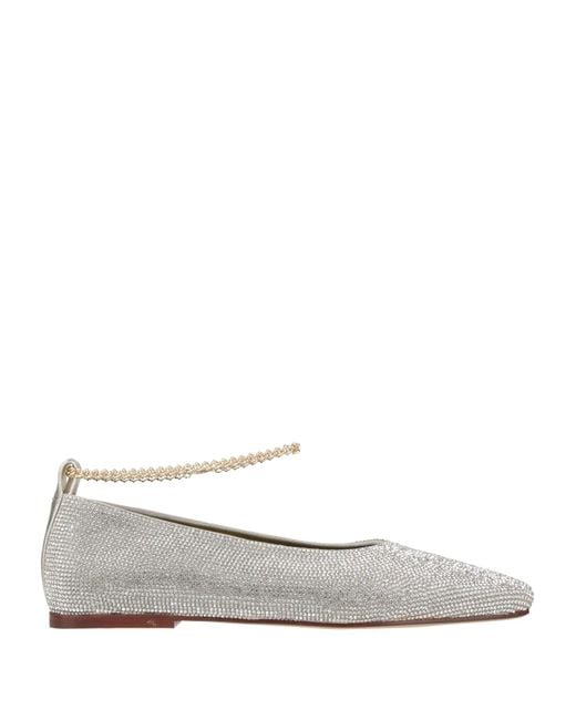 MARIA LUCA White Ballet Flats Leather