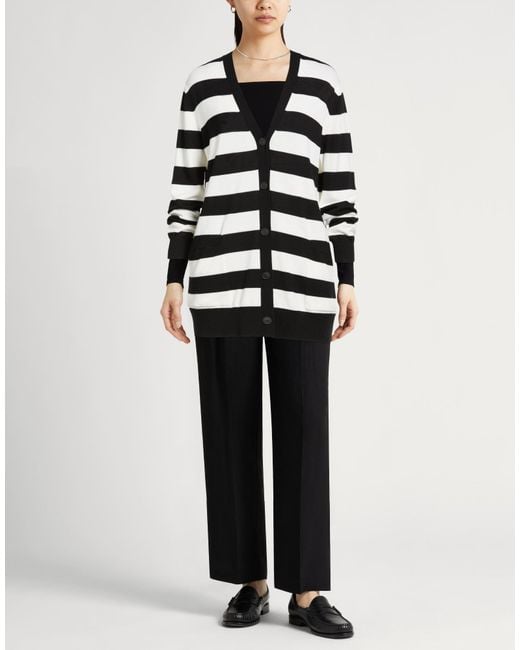 Max Mara White Cardigan Virgin Wool