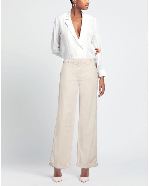 Myths Natural Ivory Pants Modal, Cotton, Elastane
