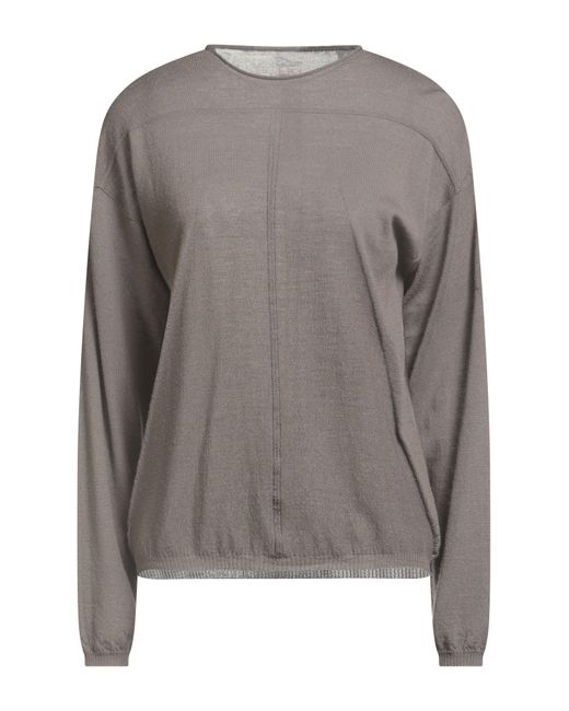 Rick Owens Gray Khaki Sweater Virgin Wool