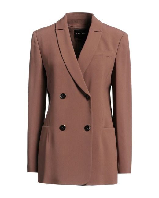 Giorgio Armani Brown Blazer Viscose, Elastane