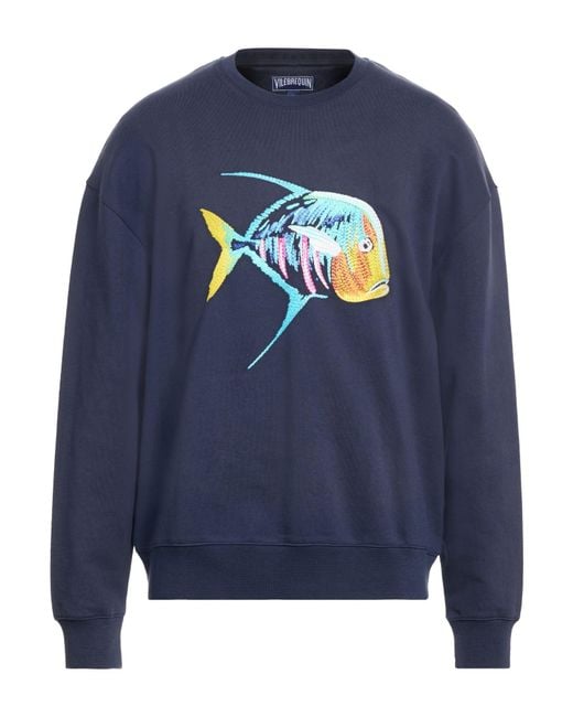 Vilebrequin Blue Sweatshirt Cotton, Recycled Cotton for men