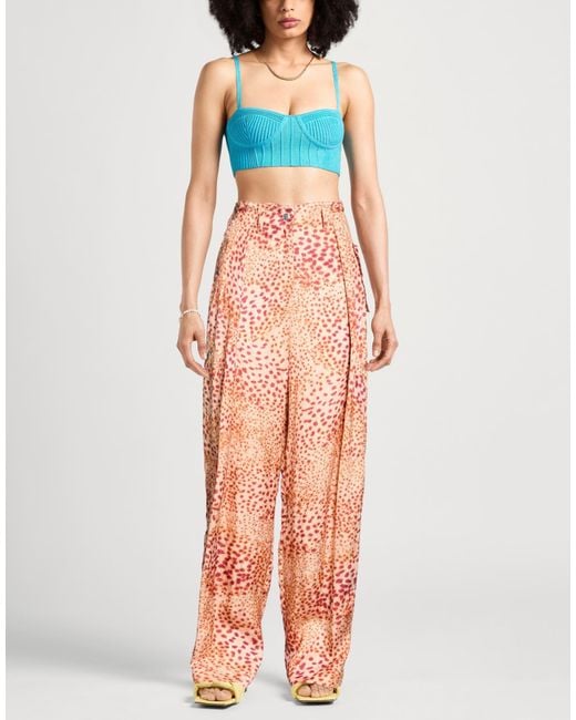 Dries Van Noten Orange Pants Viscose