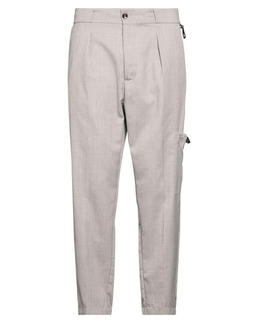 Gazzarrini Gray Pants Polyester, Wool, Elastane for men