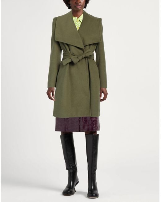Cristinaeffe Green Military Coat Polyester, Viscose