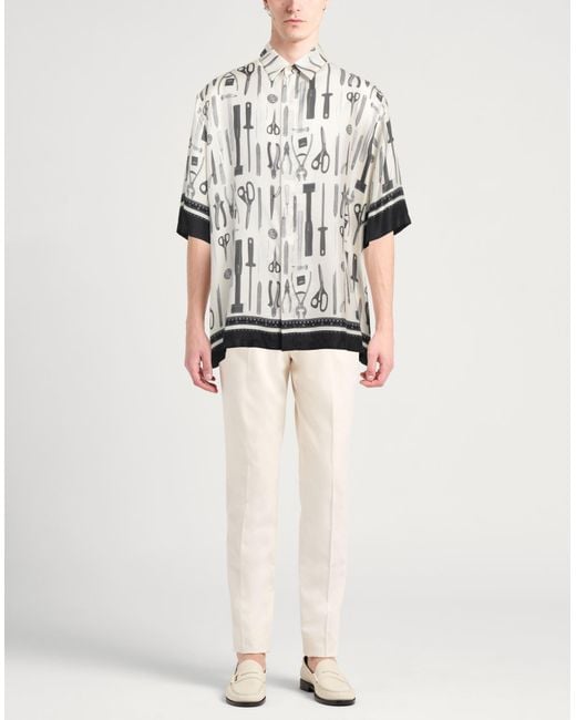 Short Sleeve Shirts Fendi de hombre de color White