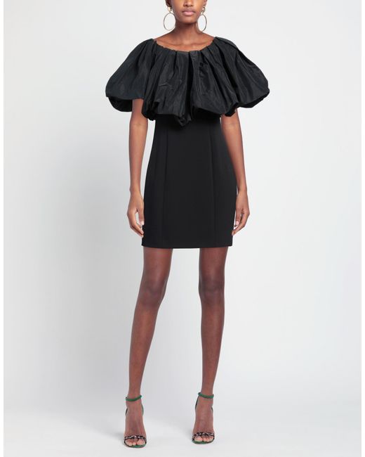 Pinko Black Mini Dress Polyester, Elastane