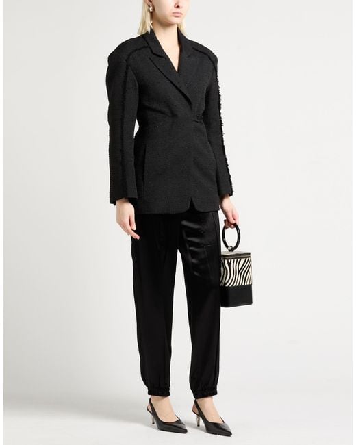 Ganni Black Blazer Organic Cotton, Recycled Polyester, Polyester