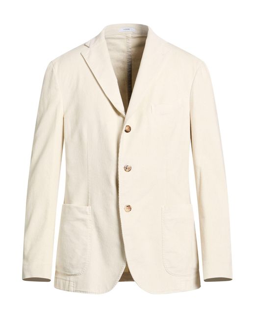 Boglioli Natural Ivory Blazer Cotton, Modal, Elastane for men