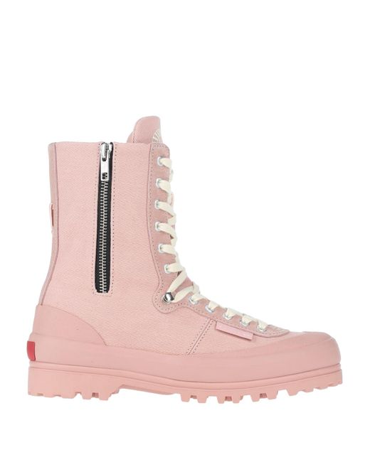 PAURA x SUPERGA Pink Ankle Boots