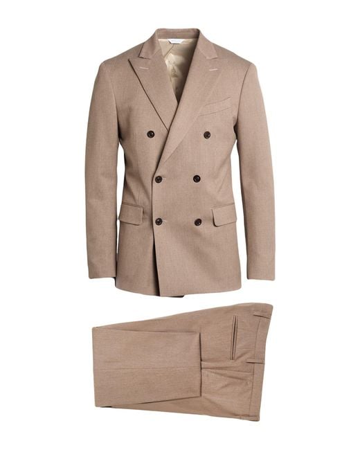 Boglioli Natural Suit Polyester, Wool, Viscose, Elastane for men