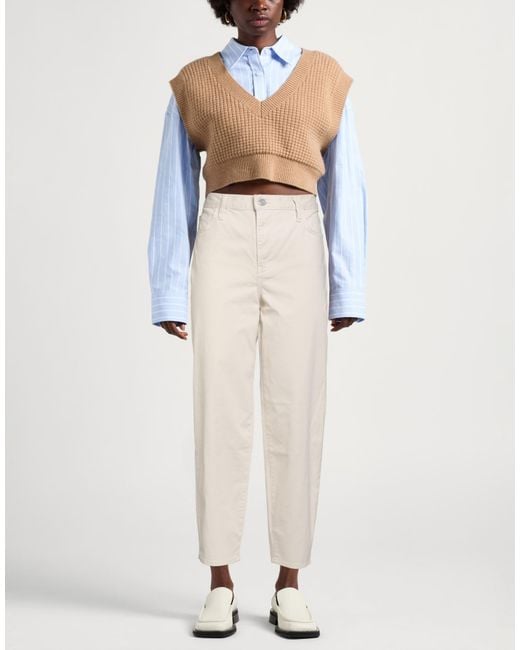 FRAME White Pants Cotton, Elastane