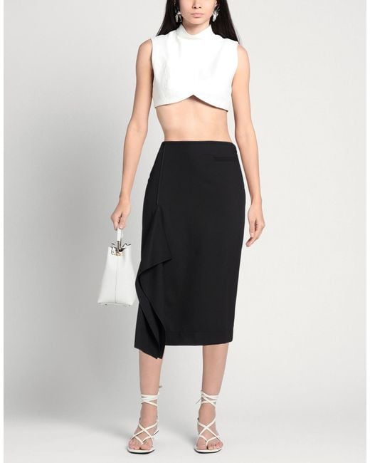 High Black Midi Skirt