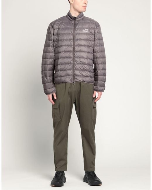 EA7 Brown Puffer Polyamide for men