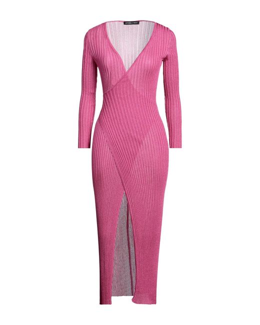 antonella rizza Pink Fuchsia Cardigan Viscose, Metallic Polyester