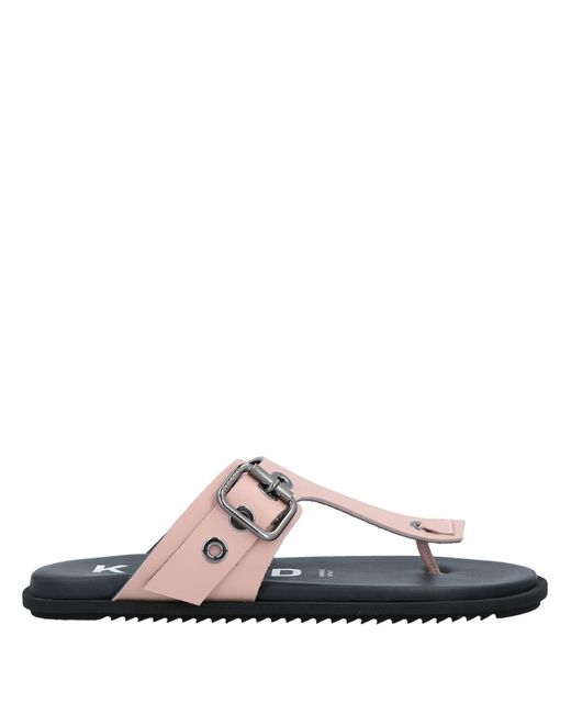 pink toe post sandals