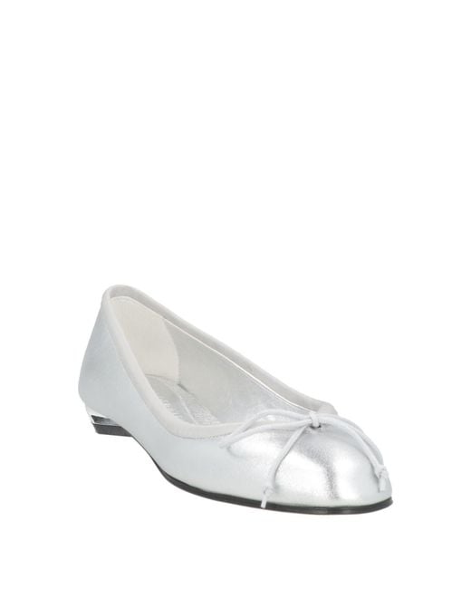 McQueen White Ballet Flats