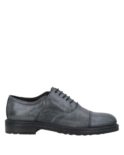 Exton Gray Lace-Up Shoes Leather for men