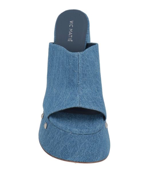 Vic Matié Blue Sandals Textile Fibers