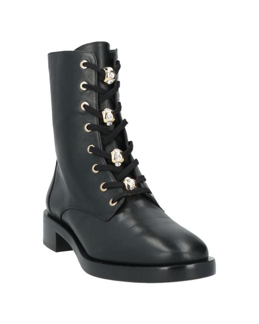 Stuart Weitzman Black Ankle Boots Calfskin
