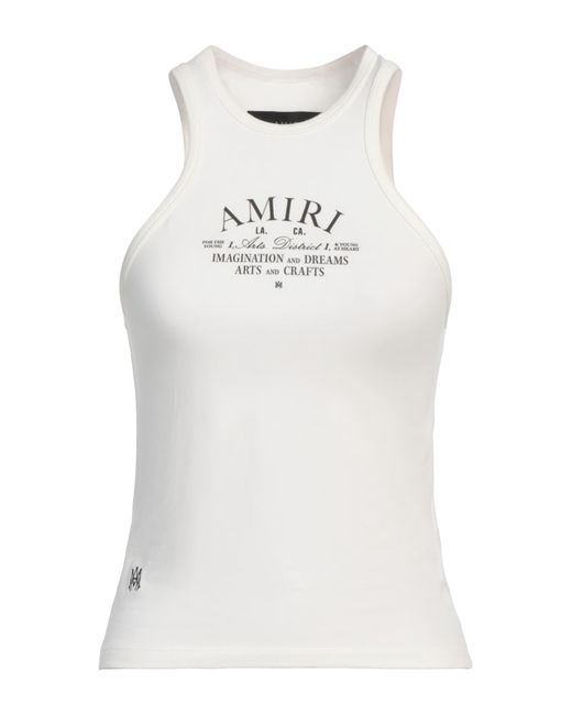 Amiri White Tank Top Cotton, Elastane