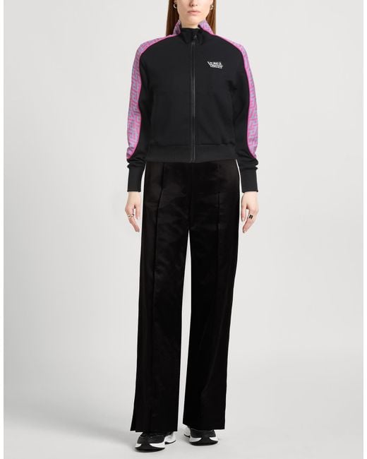 Versace Black Sweatshirt Polyamide, Elastane