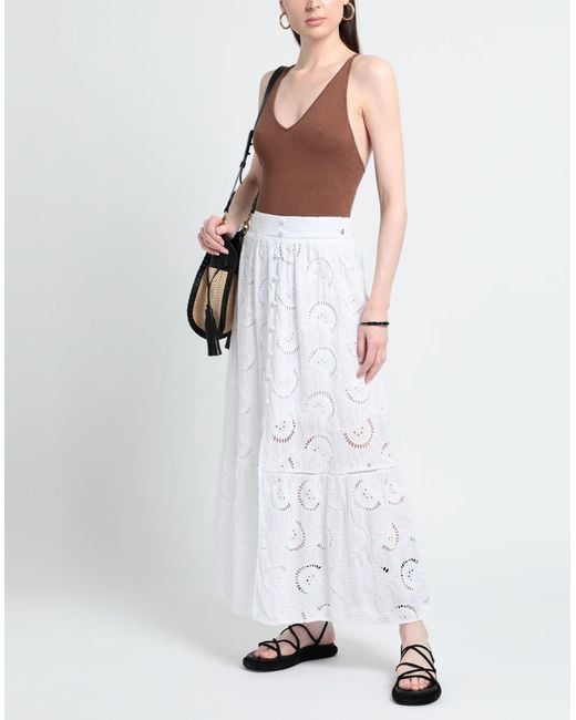 Guess White Maxi Skirt