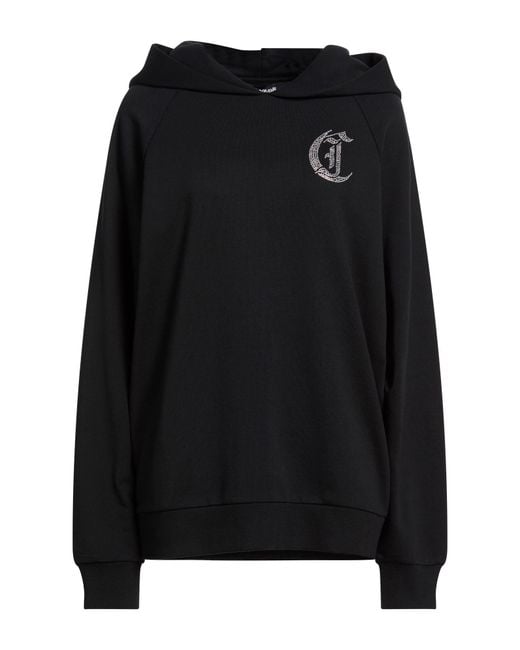 Just Cavalli Black Sweatshirt Cotton