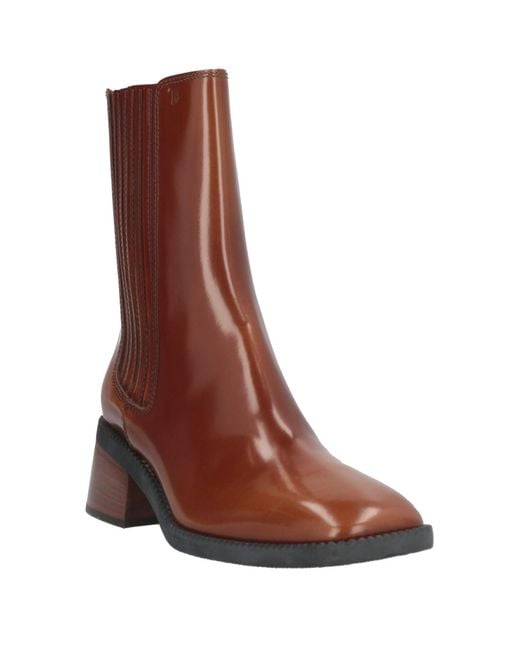 Tod's Brown Ankle Boots Leather