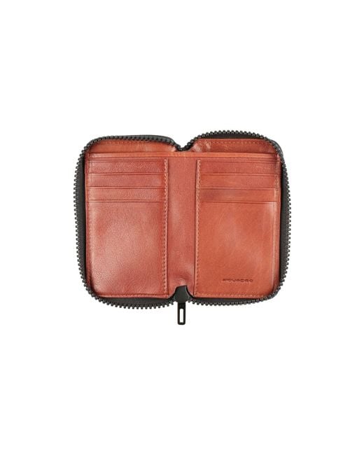 Piquadro Orange Wallet for men