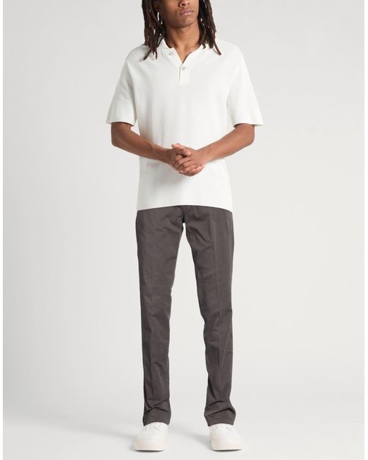 Eleventy Gray Dark Pants Cotton, Elastane for men