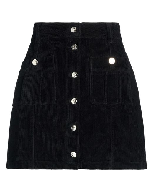 Ba&sh Black Mini Skirt Cotton, Elastane