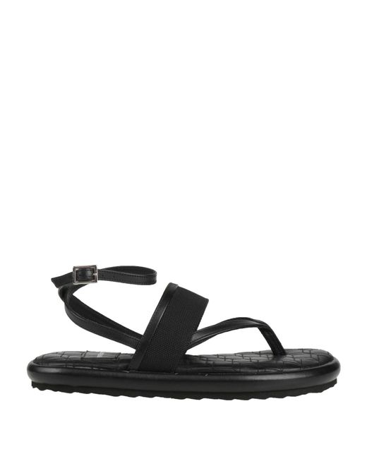 Pierre Hardy Black Thong Sandal Leather, Textile Fibers