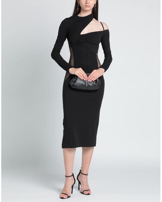 Nensi Dojaka Black Midi Dress