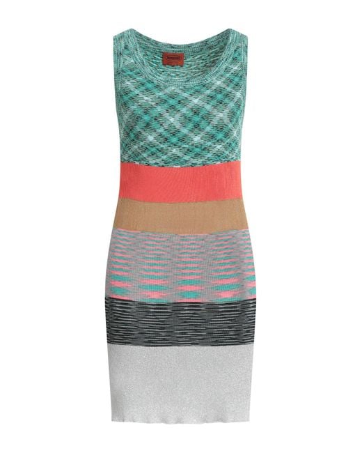 Missoni Gray Mini Dress Cotton, Viscose, Rayon, Polyester