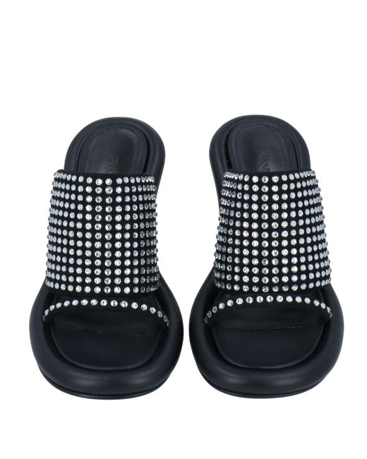 J.W. Anderson Bumper Crystal Black Sandals