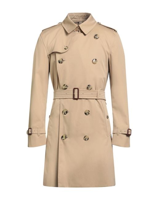 Burberry Natural Prorsum Sand Overcoat & Trench Coat Cotton for men