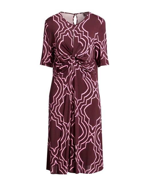 1 One Purple Midi Dress Viscose, Elastane